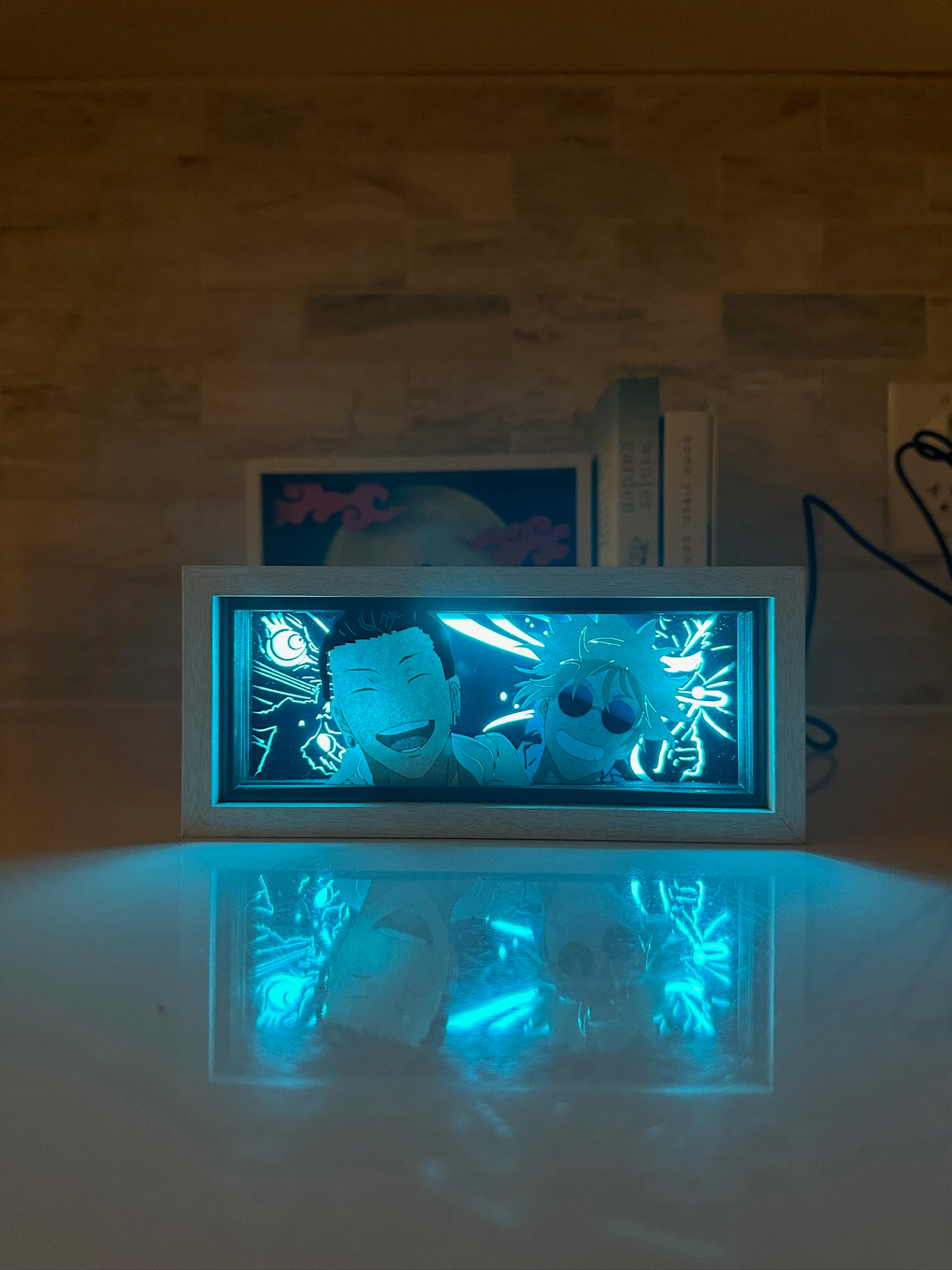 Gojo from Jujutsu Kaisen LED light box - alternate view