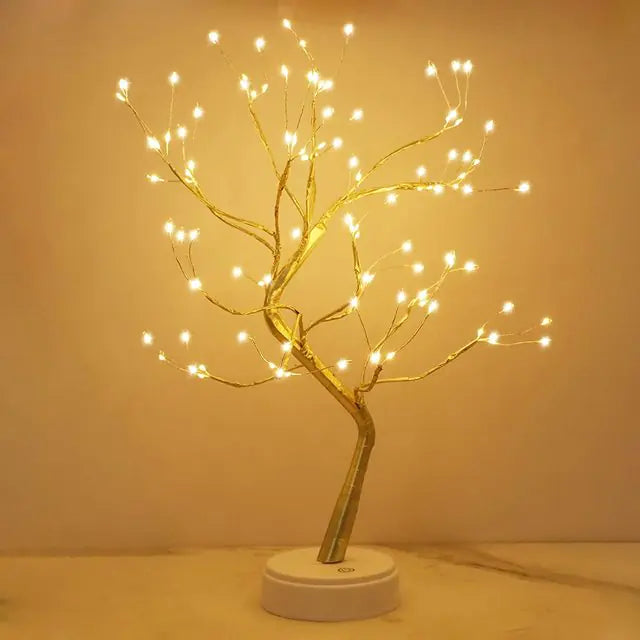 LED Birch Tabletop Bonsai Tree Accent Light