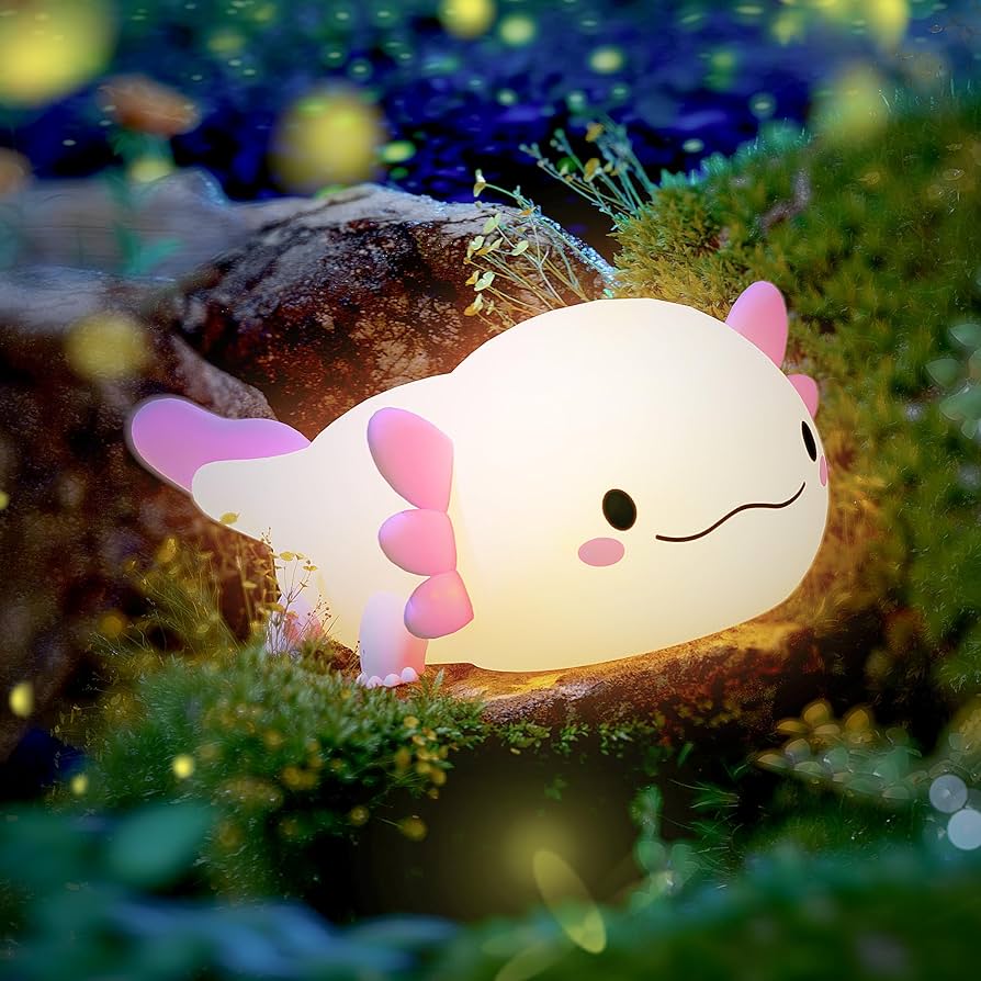 Cartoon Axolotl Night Lamp