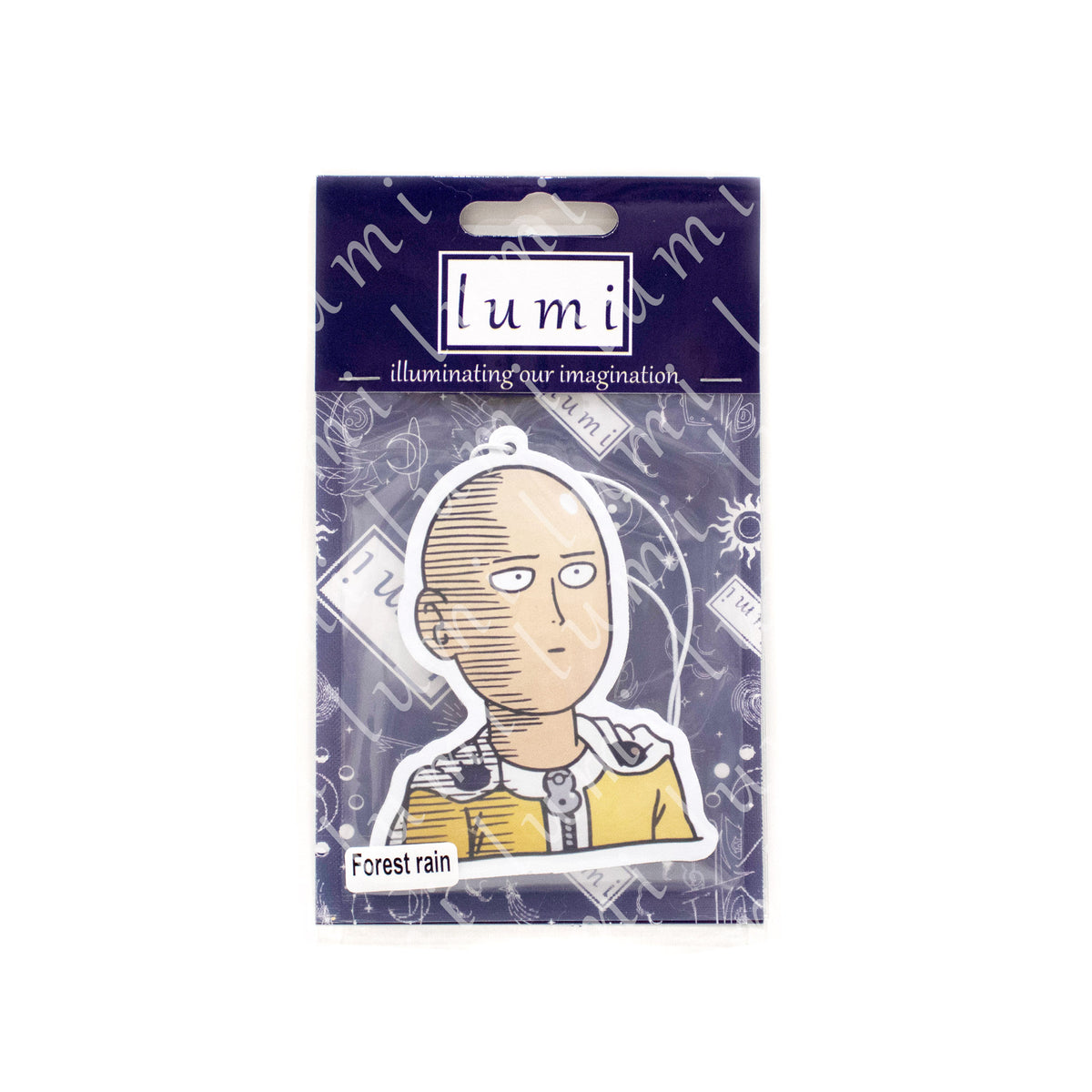 Saitama from One Punch Man air freshener - detail view