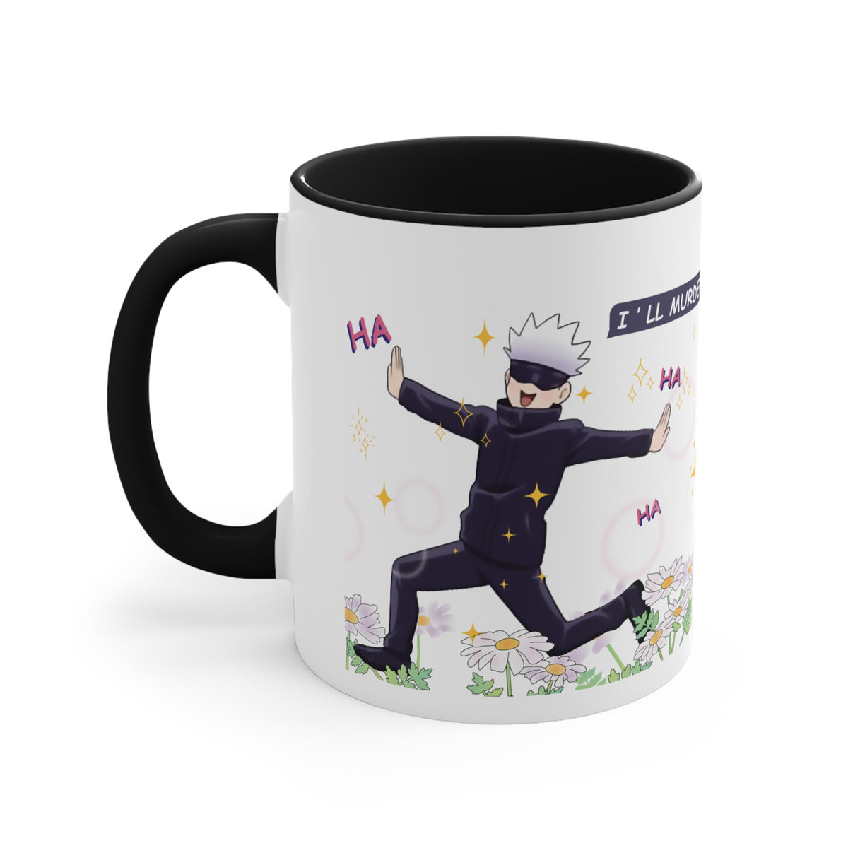 Gojo satoru, domain expansion, gojo mug, gojo anime merchandise, gojo art, gojo ill murder you, anime mug, anime merchandise, jujutsu kaisen merch, jjk merch, jjk mug, catoru mug
