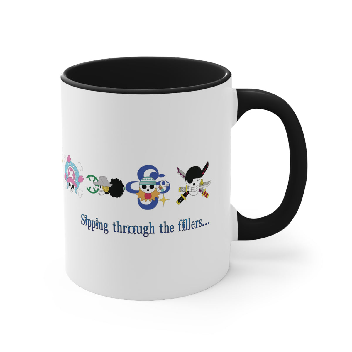 One Piece, Sipping through the fillers! 11oz Coffee Mug 11oz ceramic mug - detail view
