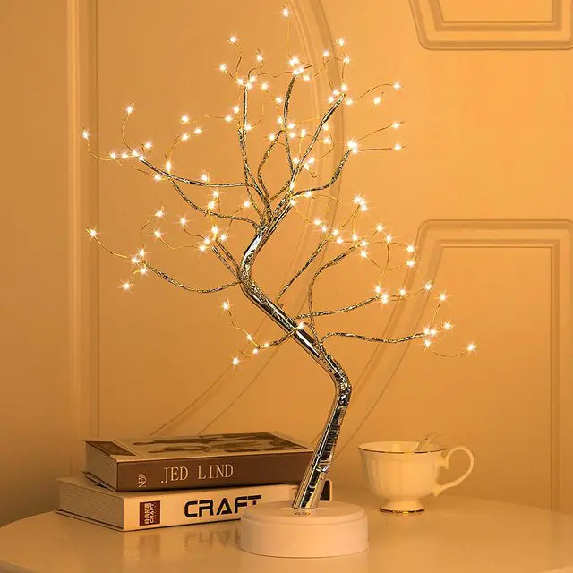 LED Birch Tabletop Bonsai Tree Accent Light