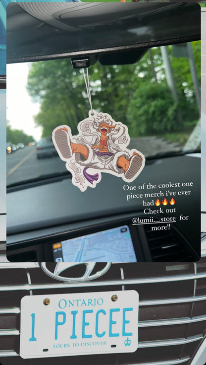 Luffy from One Piece air freshener - alternate view