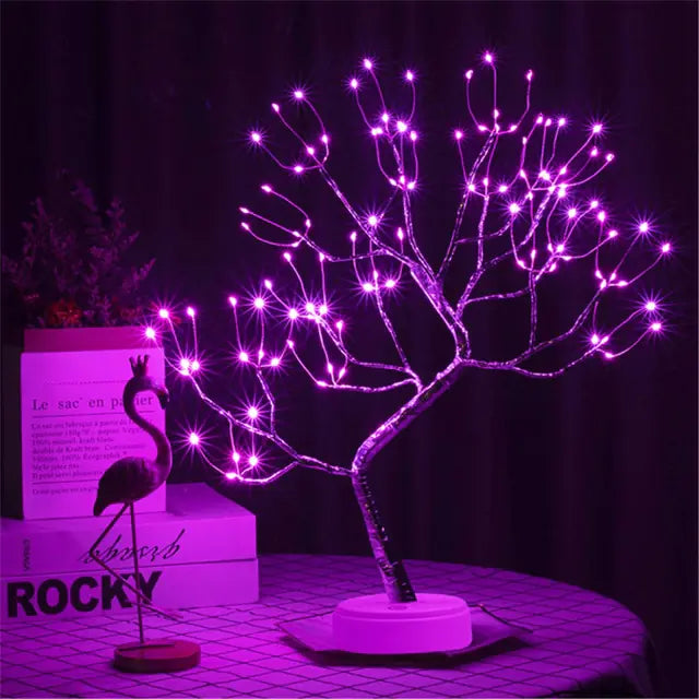 LED Birch Tabletop Bonsai Tree Accent Light
