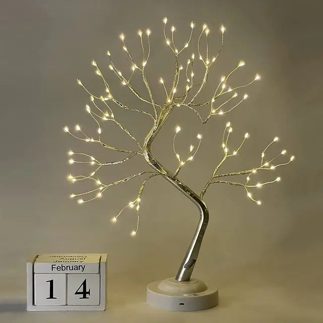 LED Birch Tabletop Bonsai Tree Accent Light