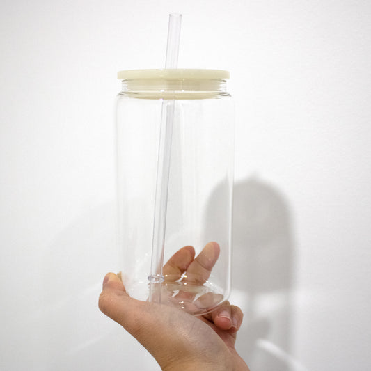 Clear 16oz Sublimation Libbey Glass Tumbler 16oz glass tumbler