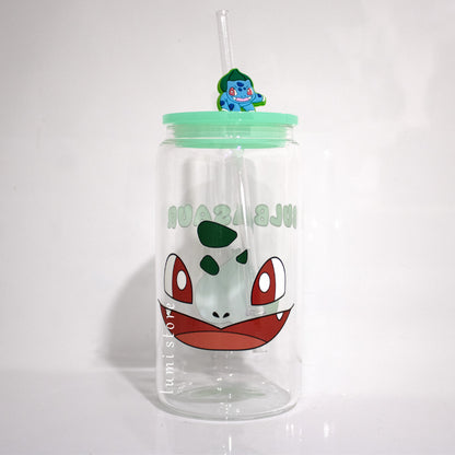 Bulbasaur from Pokémon 16oz glass tumbler