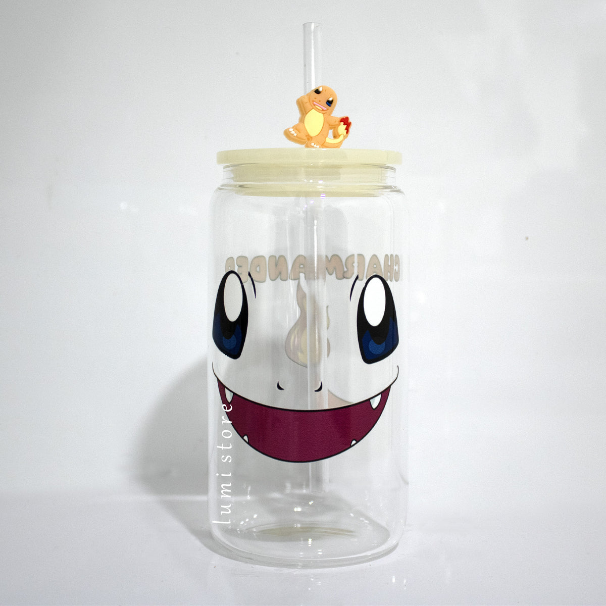 Charmander from Pokémon 16oz glass tumbler