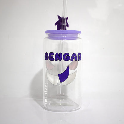 Gengar from Pokémon 16oz glass tumbler - detail view