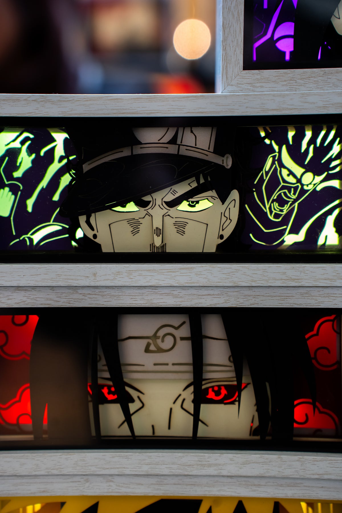 Jotaro from JoJo's Bizarre Adventure LED light box - alternate view
