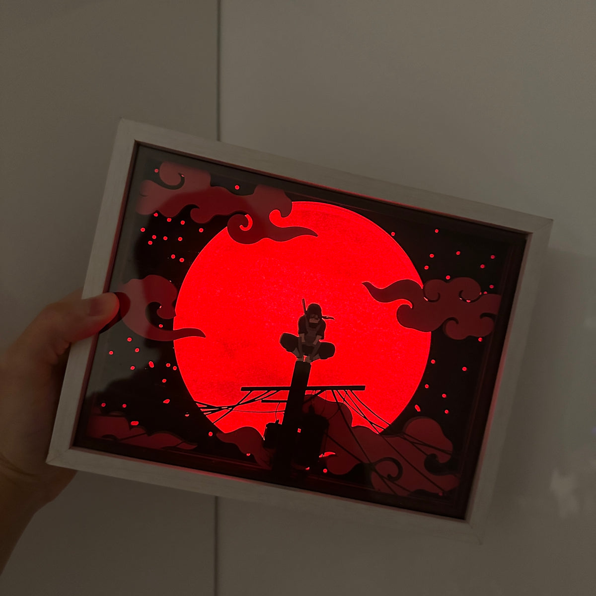 Itachi from Naruto Shippuden LED light box - alternate view