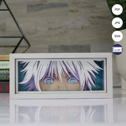 Gojo from Jujutsu Kaisen lightbox template preview