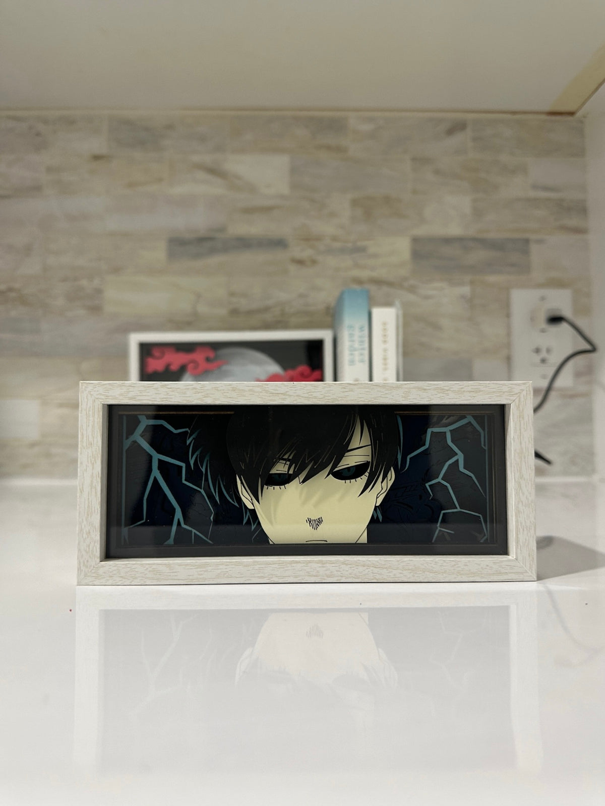 Rin Itoshi from Blue Lock LED light box glowing