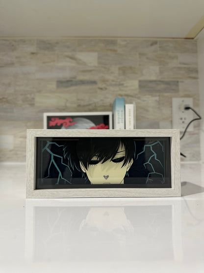 Rin Itoshi from Blue Lock LED light box glowing