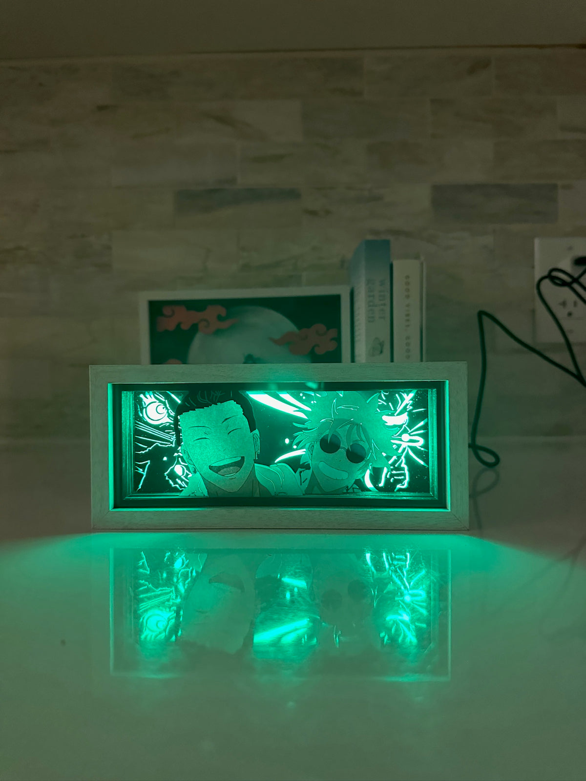 Gojo from Jujutsu Kaisen LED light box - detail view