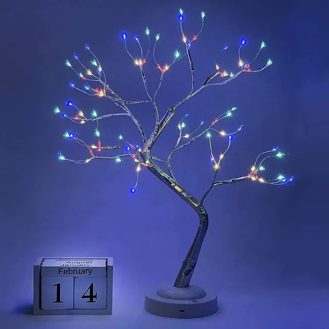 LED Birch Tabletop Bonsai Tree Accent Light