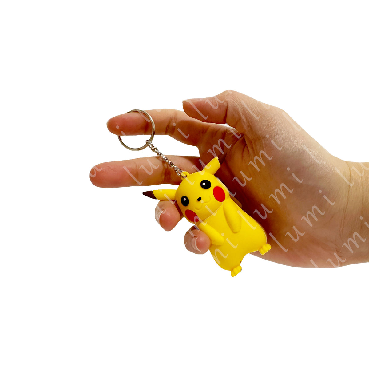 Pikachu from Pokémon keychain - detail view