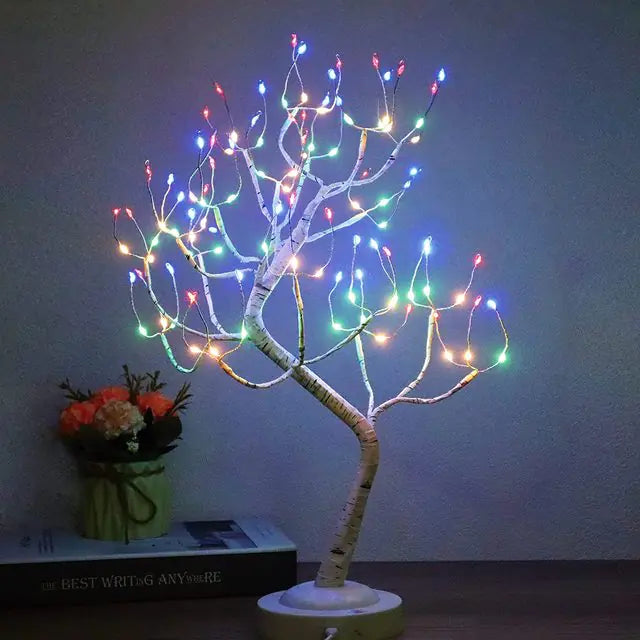 LED Birch Tabletop Bonsai Tree Accent Light