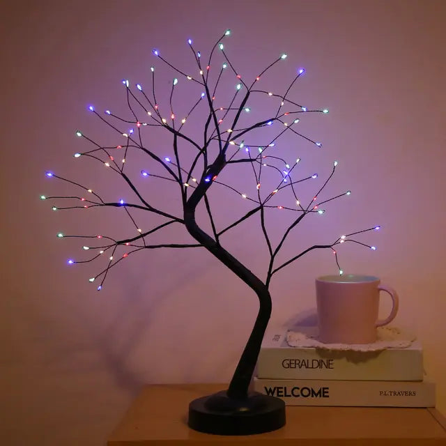 LED Birch Tabletop Bonsai Tree Accent Light