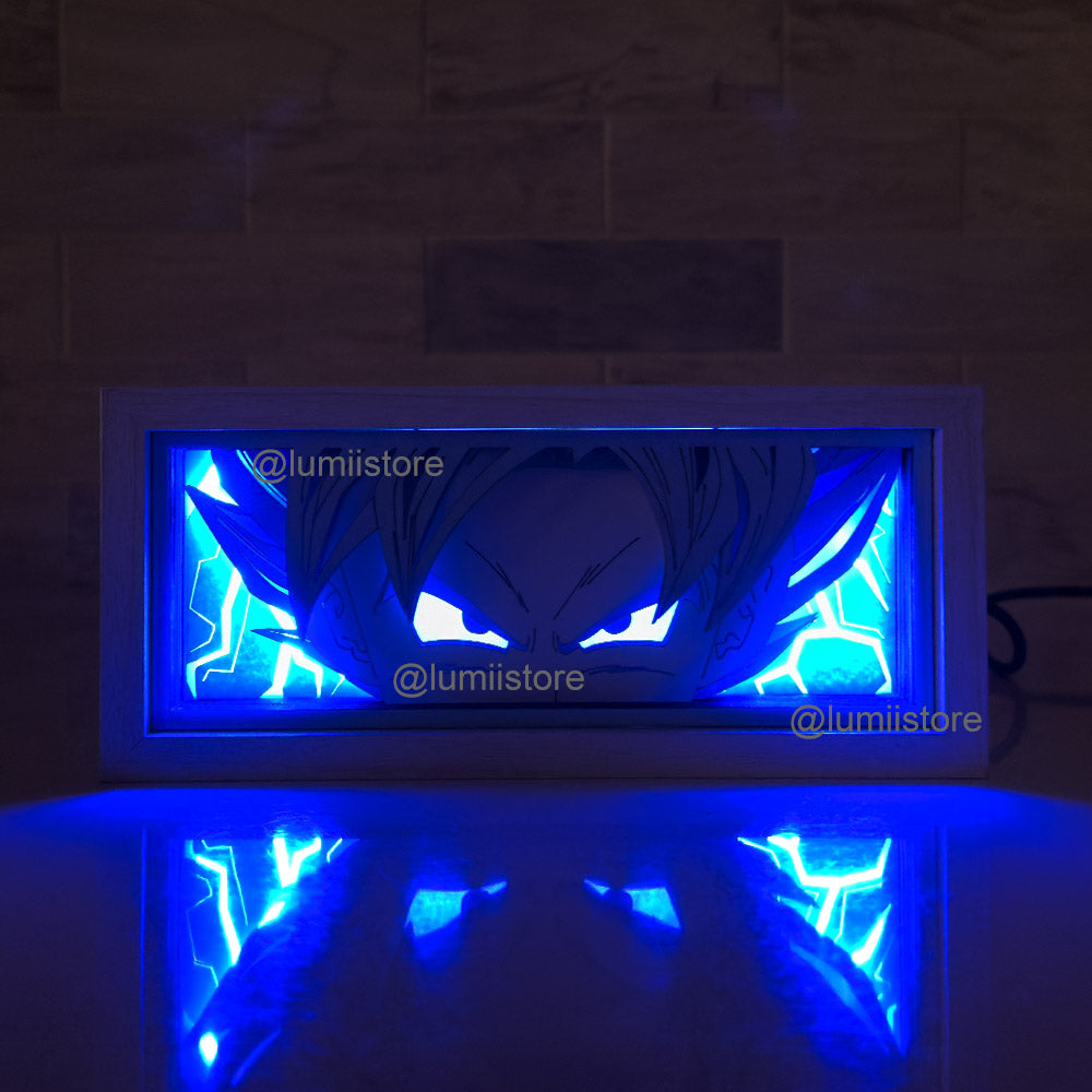 Goku from Dragon Ball LED light box - detail view
