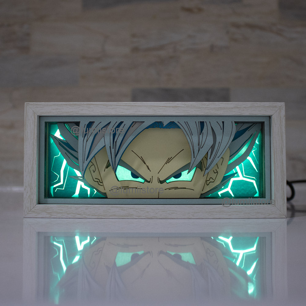 Goku from Dragon Ball LED light box - alternate view