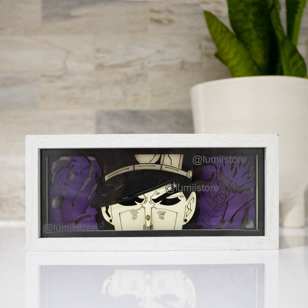 Jotaro from JoJo's Bizarre Adventure LED light box glowing