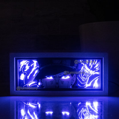 Jotaro from JoJo's Bizarre Adventure LED light box - detail view
