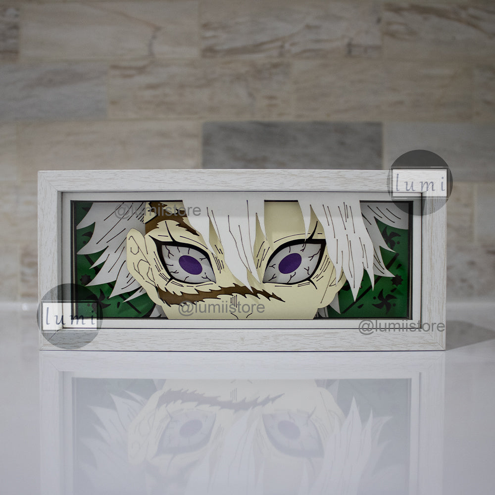 Sanemi from Demon Slayer LED light box glowing