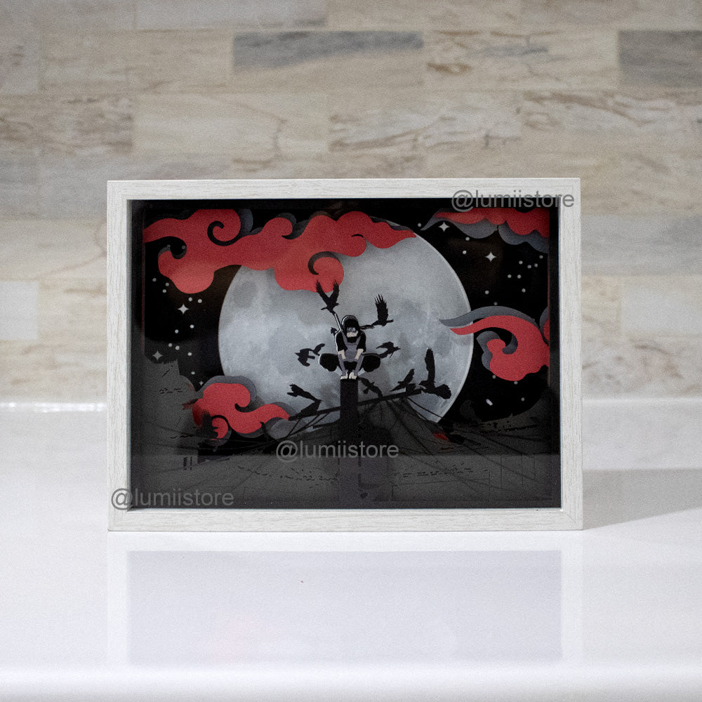 Itachi from Naruto Shippuden LED light box glowing