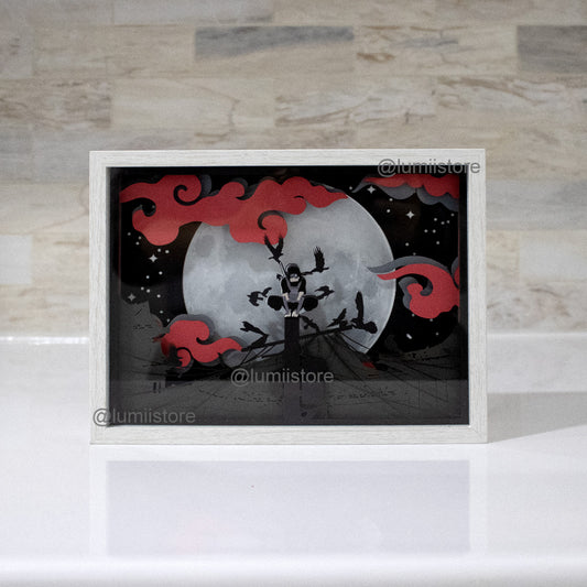 Itachi from Naruto Shippuden LED light box glowing