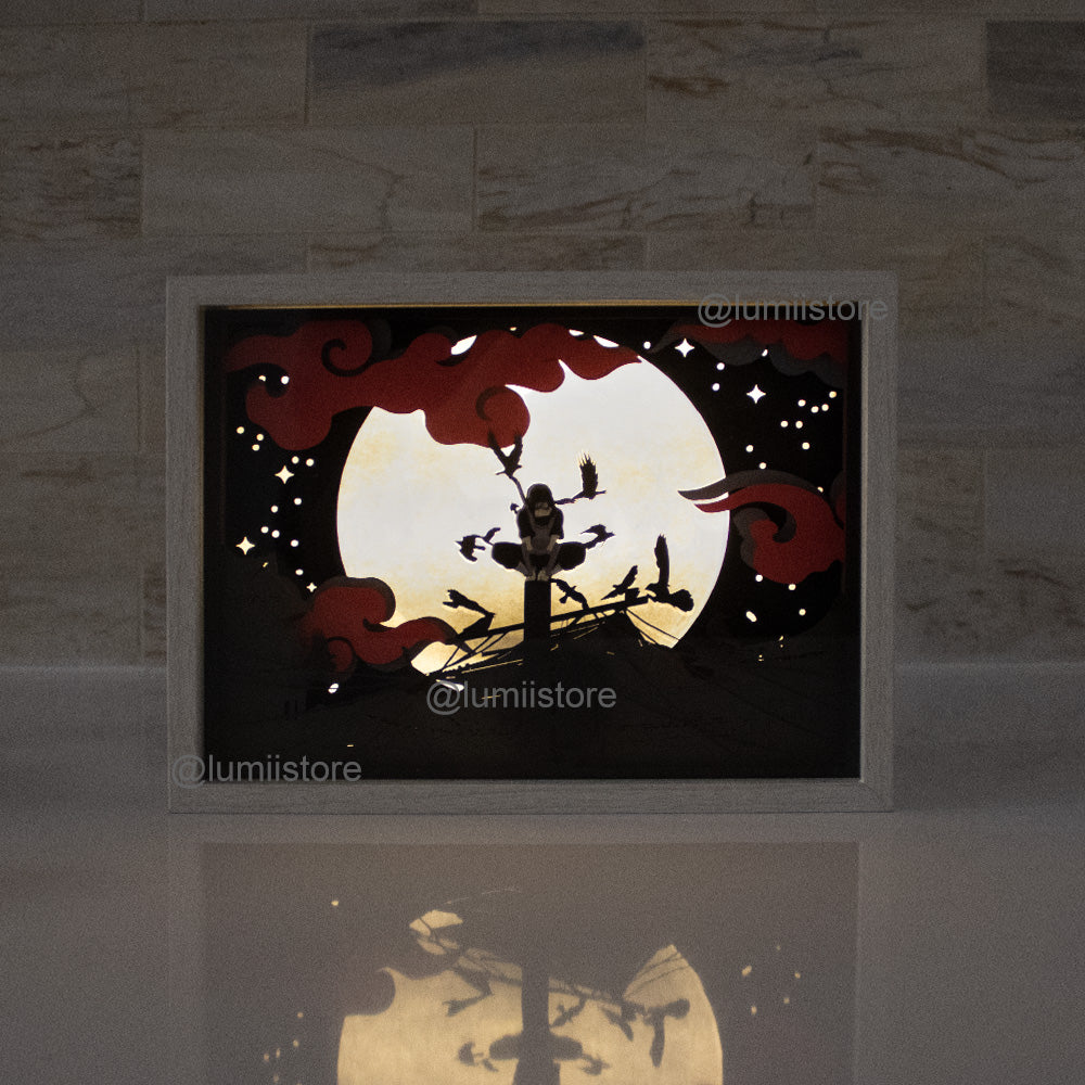 Itachi from Naruto Shippuden LED light box - alternate view