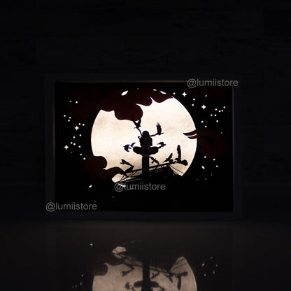 Itachi from Naruto Shippuden LED light box - detail view