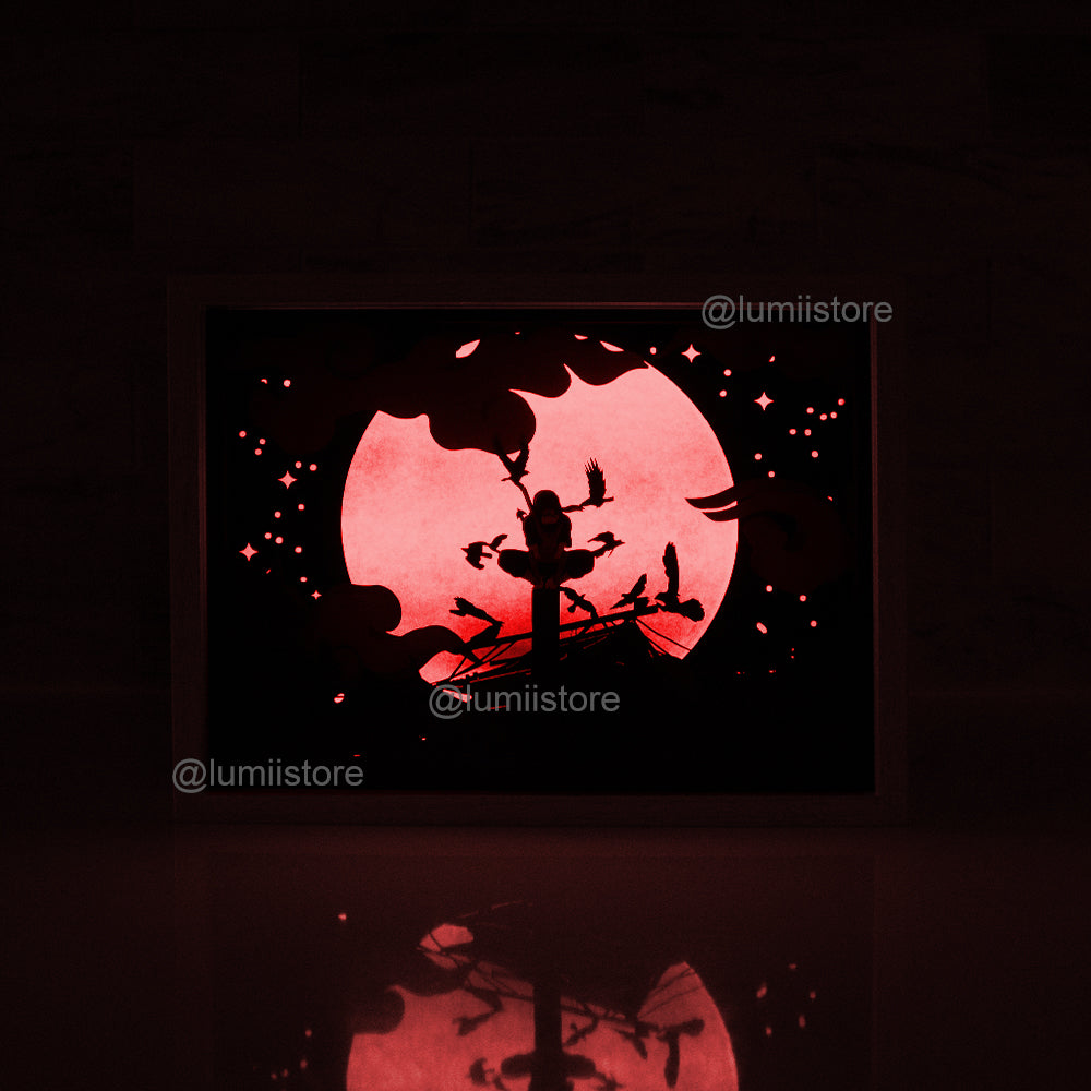 Itachi from Naruto Shippuden LED light box - alternate view