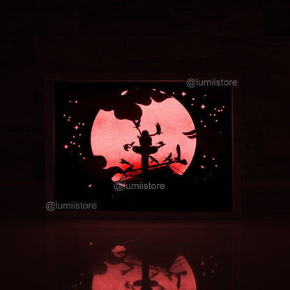 Itachi from Naruto Shippuden LED light box - alternate view