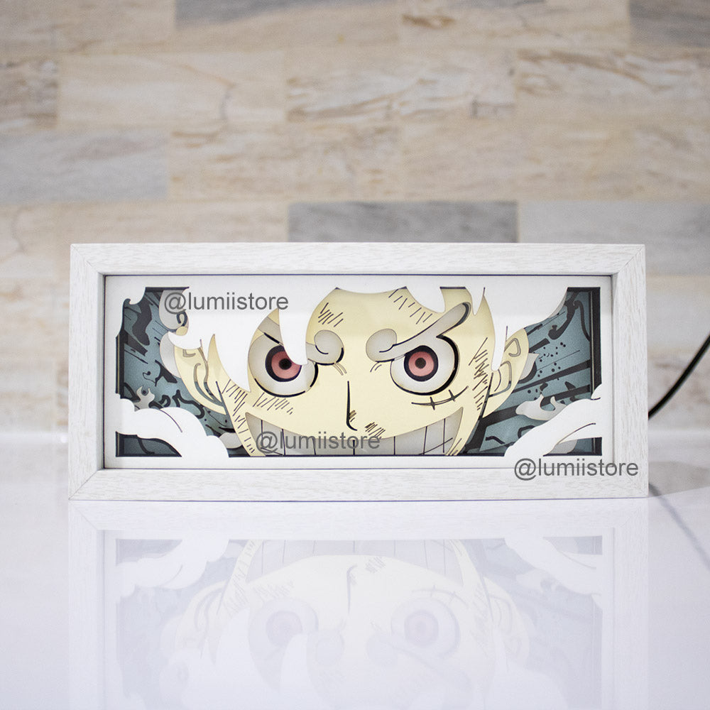 Luffy from One Piece LED light box glowing
