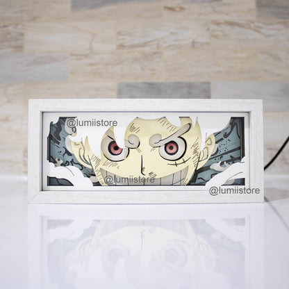 Luffy from One Piece LED light box glowing