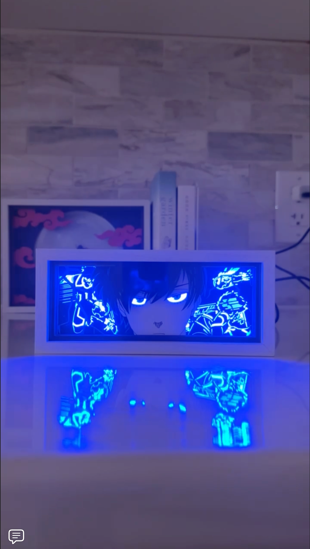 Rin Itoshi from Blue Lock LED light box - alternate view