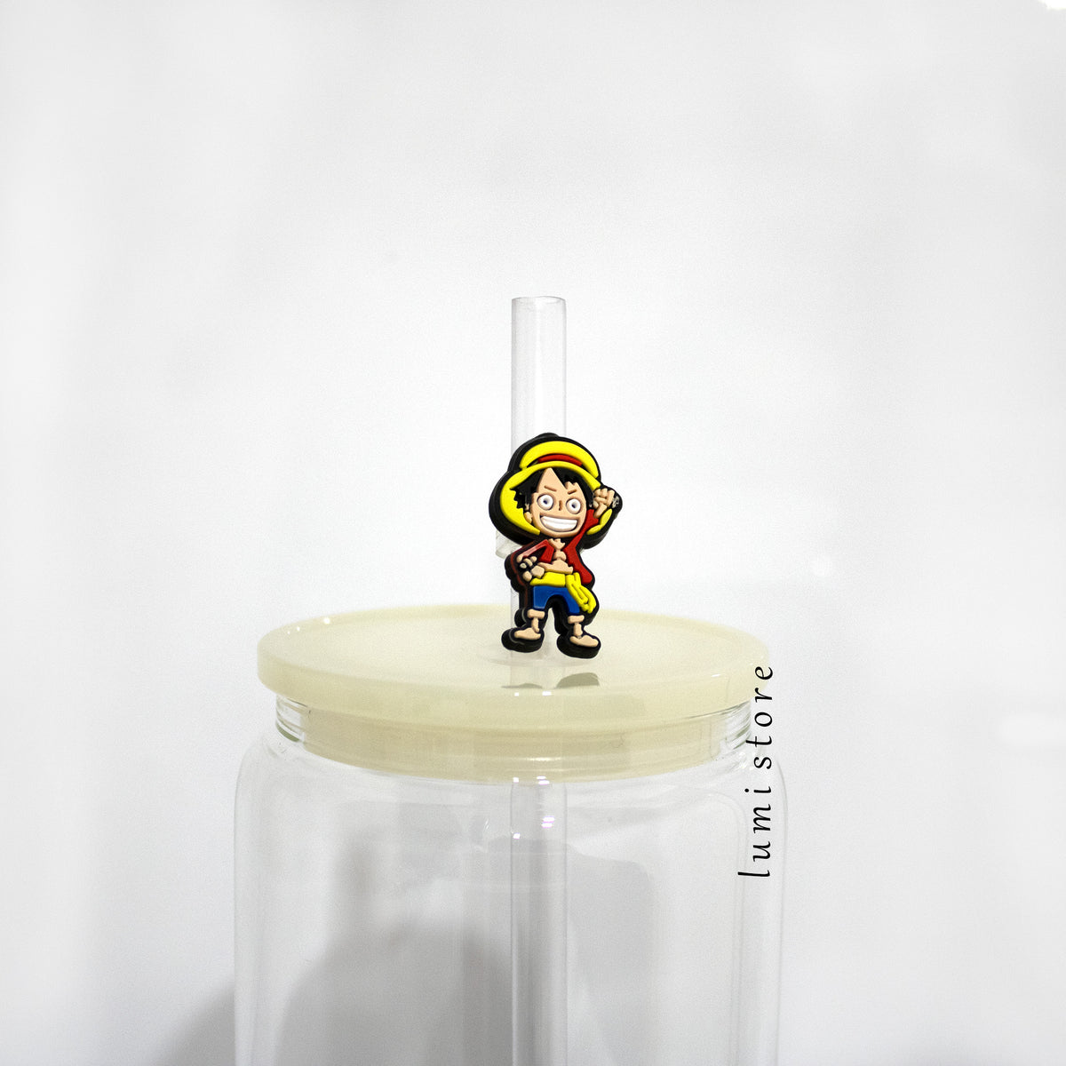 Luffy from One Piece straw topper - detail view