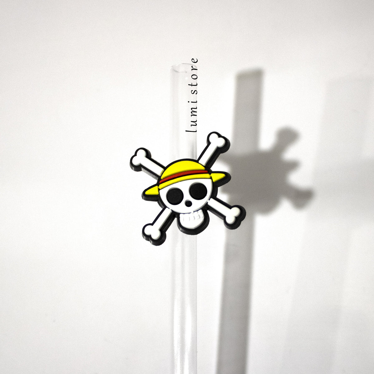 Luffy from One Piece straw topper - alternate view