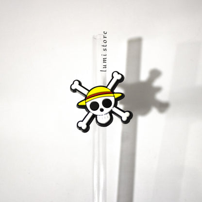 Luffy from One Piece straw topper - alternate view
