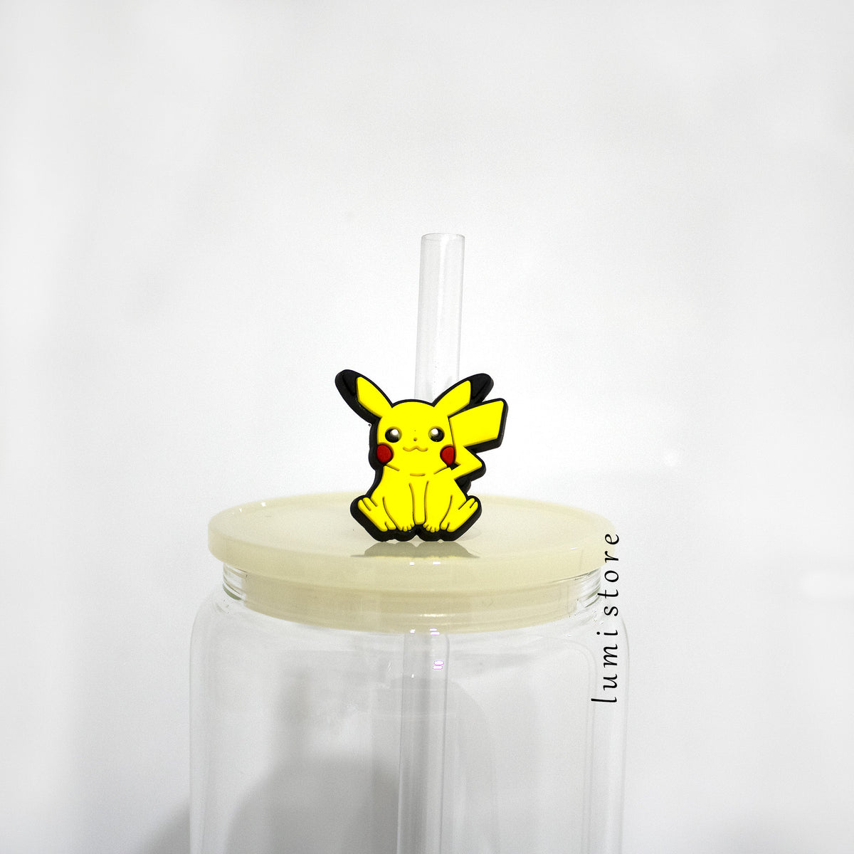 Pikachu from Pokémon straw topper - detail view