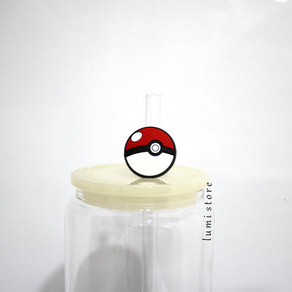 Poké Ball from Pokémon straw topper - detail view