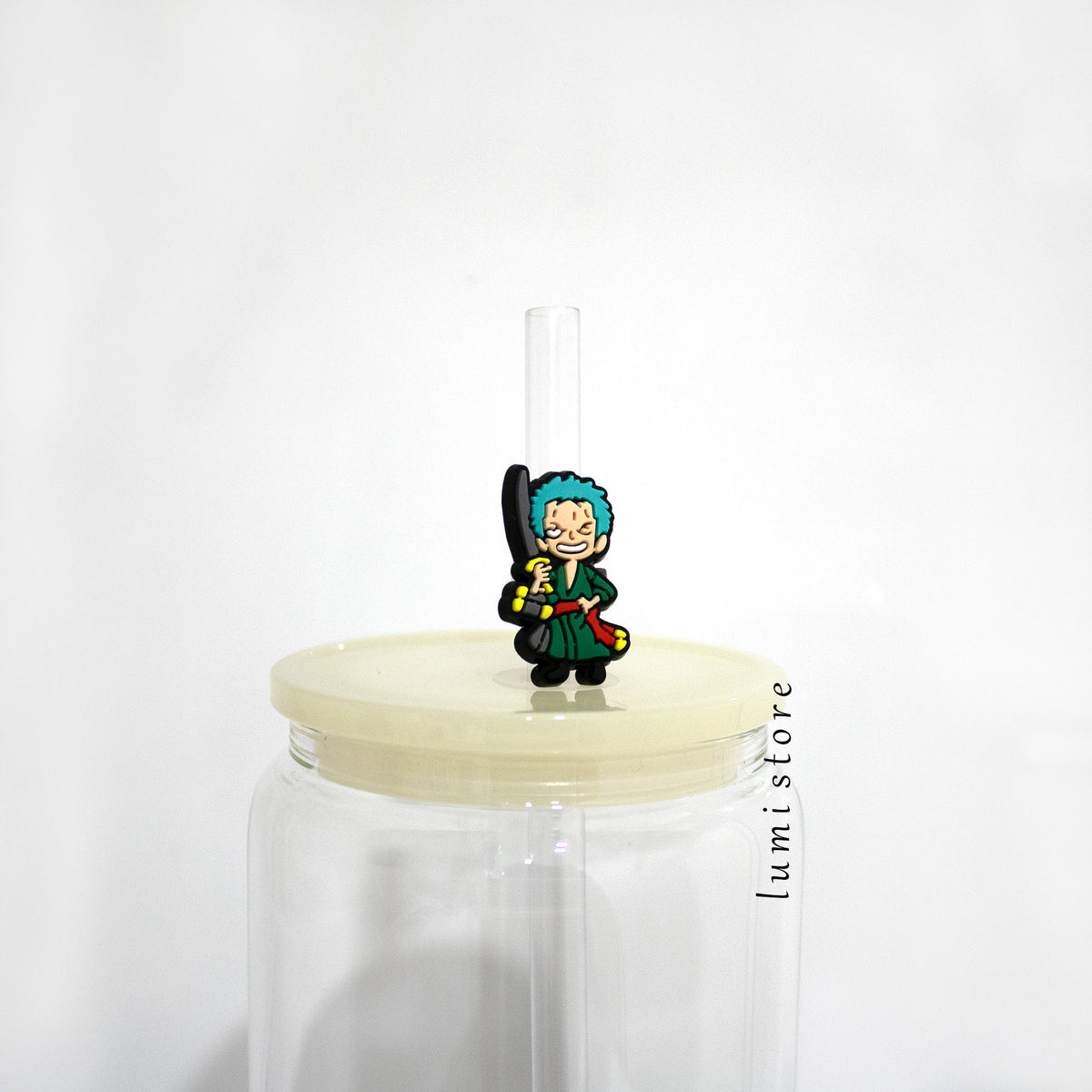 Zoro from One Piece straw topper - detail view