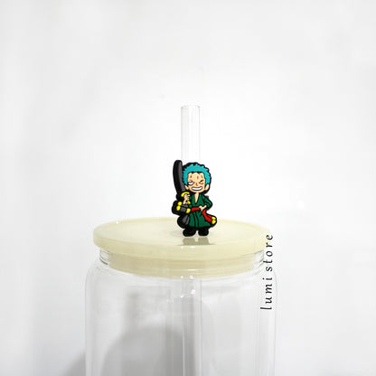 Zoro from One Piece straw topper - detail view