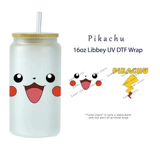 Pikachu from Pokémon UV DTF cup wrap