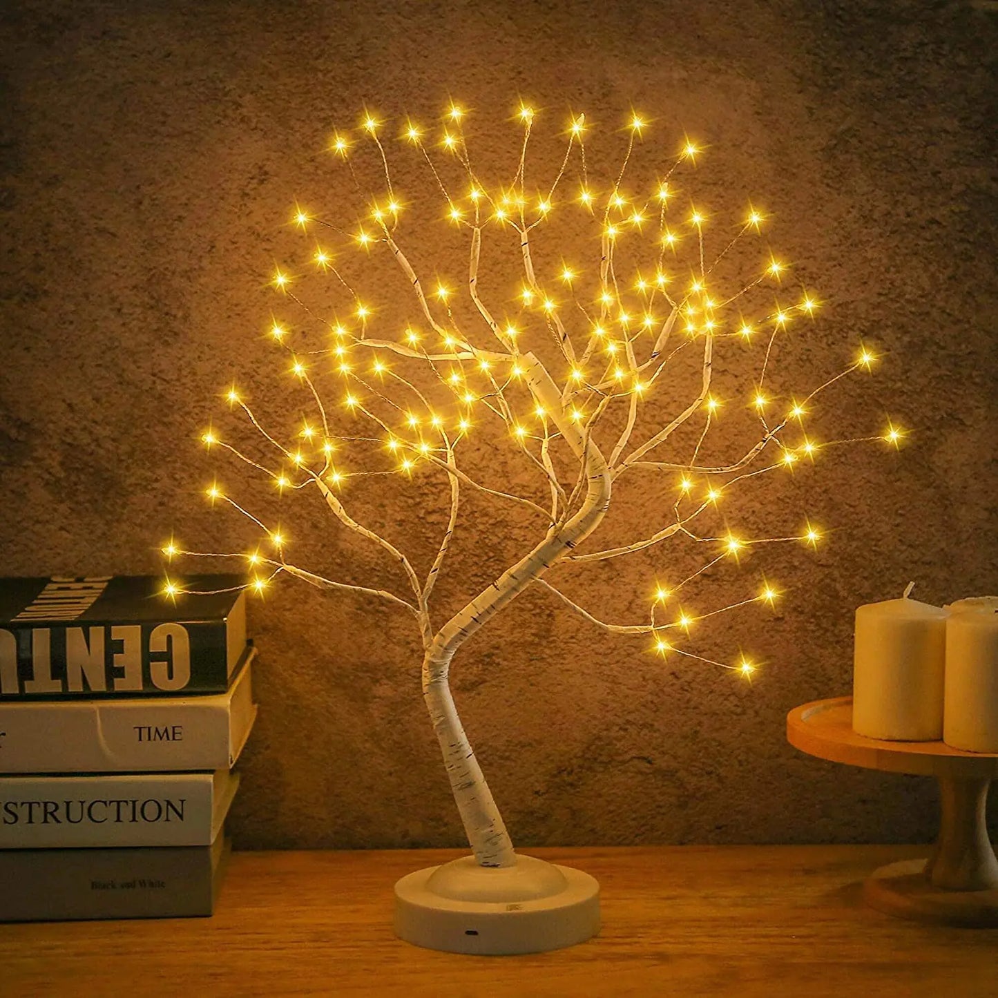LED Birch Tabletop Bonsai Tree Accent Light