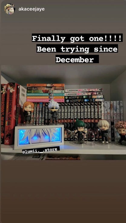 Gojo from Jujutsu Kaisen LED light box - alternate view