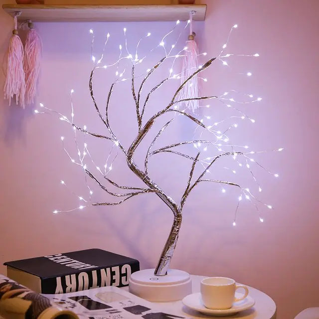 LED Birch Tabletop Bonsai Tree Accent Light