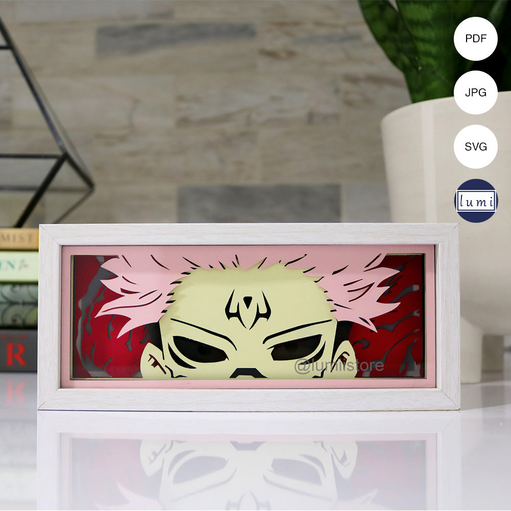 Sukuna from Jujutsu Kaisen lightbox template preview